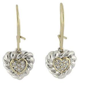 DAVID YURMAN Heart Drop Earrings with Diamonds